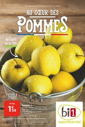 Catalogue Supermarchés Bi1 en cours à Villeneuve-la-Guyard et alentours, "AU COEUR DES POMMES", 16 pages, 12/02/2025 - 17/02/2025