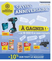 Catalogue Jardineries & Animaleries de Espace Emeraude à Pornic, avec 4 pages Prospectus Jardineries & Animaleries de Espace Emeraude à Pornic: "OFFRES ANNIVERSAIRE", 4 pages, 27/05/2026 - 13/06/2026