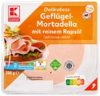 Geflügelwurst Mortadella oder Gutsherren-Brühwurstpastete mit reinem Rapsöl von K-CLASSIC für 0,99 € bei Kaufland im Angebot Geflügelwurst Mortadella oder Gutsherren-Brühwurstpastete mit reinem Rapsöl von K-CLASSIC im aktuellen Kaufland Prospekt