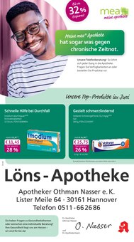 mea - meine apotheke Prospekt der Woche "Unsere Juni-Angebote" Seite 1, 01.06.2026 bis 30.06.2026 für Hannover Aktueller mea - meine apotheke Prospekt "Unsere Juni-Angebote" Seite 1 von 4 Seiten für Hannover