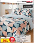 Parure housse de couette + 2 taies d'oreiller - DOMEDIA en promo chez Intermarché Hyper Lorient à 20,93 €