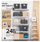 Étagère charges lourdes 5 tablettes en promo à 24,99 € chez Carrefour Étagère charges lourdes 5 tablettes dans le catalogue Carrefour