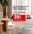 Bout de canapé duo anitta en promo chez But Longjumeau à 39,99 €