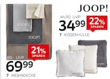 Wohndecke „Uni-Doubleface“oder Kissenhülle „Uni-Doubleface“ Angebote von Joop! bei XXXLutz Möbelhäuser Lüneburg für 34,99 €