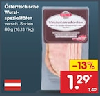 Österreichische Wurstspezialitäten für 1,29 € bei Netto Marken-Discount im Angebot Österreichische Wurstspezialitäten im aktuellen Netto Marken-Discount Prospekt