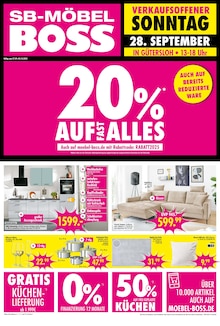 SB Möbel Boss Prospekt 20% AUF FAST ALLES mit  Seiten in Rietberg und Umgebung