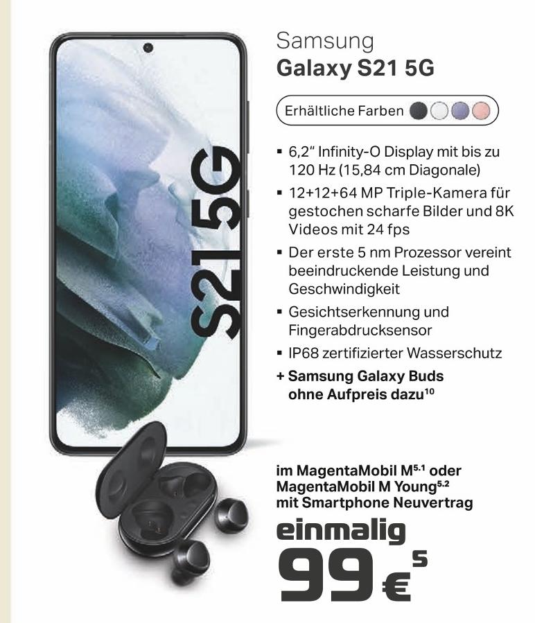 cosmophone Hannover - Smartphone Galaxy S21 5G Smartphone Galaxy S21 5G Angebot bei cosmophone Hannover im Prospekt Aktuelle Angebote