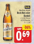 Bock Hell oder Dunkel von Berliner Kindl für 0,69 € bei EDEKA im Angebot Bock Hell oder Dunkel von Berliner Kindl im aktuellen EDEKA Prospekt