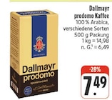 prodomo Kaffee Angebote von Dallmayr bei EDEKA Dresden für 7,49 €