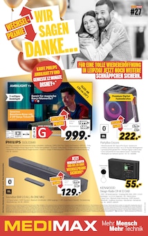 Aktueller MEDIMAX Prospekt "WIR SAGEN DANKE…" Seite 1 von 8 Seiten