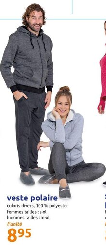 Veste polaire - Action à Levallois-Perret Veste polaire en promo chez Action Levallois-Perret à 8,95 €