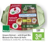 Aktuelles Unsere Heimat – echt & gut Bio Bioland-Eier Huhn & Hahn Angebot bei Marktkauf in Ulm ab 3,49 €