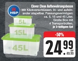 Clever Clean Aufbewahrungsboxen Angebote von HSP bei E center Amberg für 24,99 €