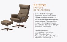 Relieve fauteuil de relaxation - Crozatier à Argenteuil Relieve fauteuil de relaxation en promo chez Crozatier Argenteuil à 2 675,00 €