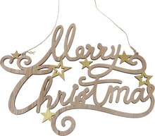 Holzschriftzug "Merry Christmas" zum Aufhängen natur-gold Angebot in Alfter im aktuellen Prospekt bei dm-drogerie markt in Alfter