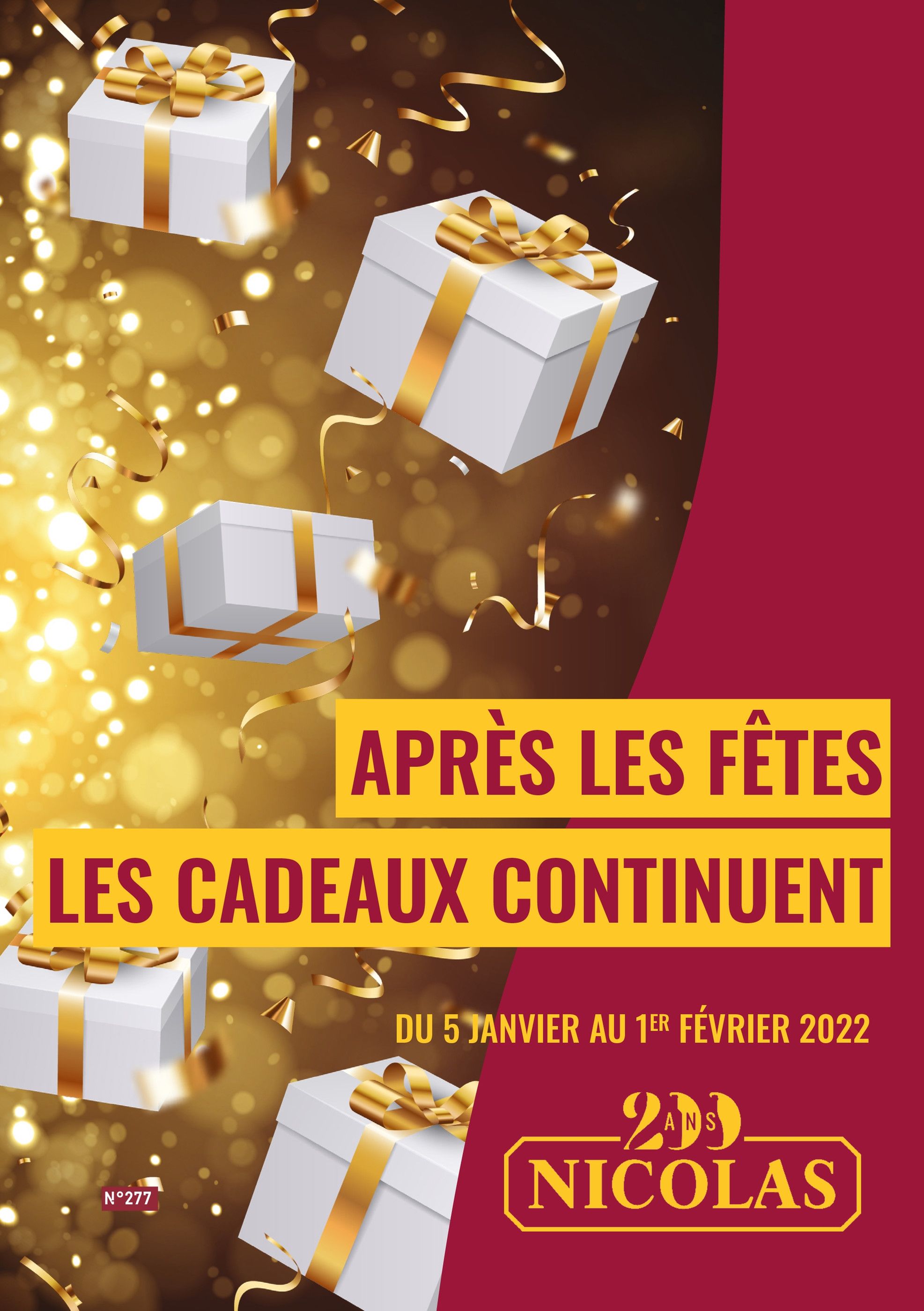 Catalogue Nicolas à Fontenay-en-Parisis, avec 31 pages Prospectus Nicolas à Fontenay-en-Parisis, "Après les fêtes, les cadeaux continuent", 31 pages, 05/01/2022 - 01/02/2022
