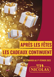 Nicolas Catalogue "Après les fêtes, les cadeaux continuent", 31 pages, Rillieux-la-Pape,  05/01/2022 - 01/02/2022