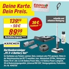 Hartbodenreiniger „FC 2-4 Battery Set“ Angebote von Kärcher bei toom Baumarkt Karlsruhe für 89,99 €