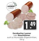 Gersbacher Lyoner oder Rauchlyoner im aktuellen Prospekt bei Hieber in Zell