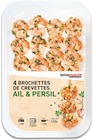 Brochettes de crevettes à l'ail et au persil - INTERMARCHÉ en promo chez Intermarché Brochettes de crevettes à l'ail et au persil - INTERMARCHÉ dans le catalogue Intermarché