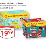 Windeln im Angebot bei GLOBUS in Hürth Windeln Angebote von Pampers bei GLOBUS Hürth für 19,99 €