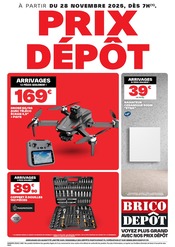 Catalogue Bricolage Brico Dépôt en cours à Limogne-en-Quercy et alentours, "PRIX DÉPÔT", 1 page, 28/11/2025 - 01/01/2026