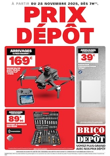Prospectus Brico Dépôt à Cahors, "PRIX DÉPÔT", 1 page de promos valables du 28/11/2025 au 01/01/2026