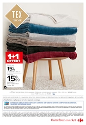 Plaid Angebote im Prospekt "LE BLANC : DES COLLECTIONS INSPIRANTES" von Carrefour Market auf Seite 2