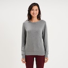 Pull col rond manches longues gris femme - La Halle Pull col rond manches longues gris femme à 12,99 € dans le catalogue La Halle