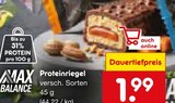 Proteinriegel im Angebot bei Netto Marken-Discount in Ingolstadt Proteinriegel Angebote von MAX BALANCE bei Netto Marken-Discount Ingolstadt für 1,99 €
