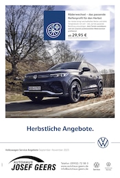 Volkswagen Prospekt für Haren mit 1 Seite Volkswagen Prospekt für Haren: "Herbstliche Angebote.", 1 Seite, 01.09.2025 - 30.11.2025