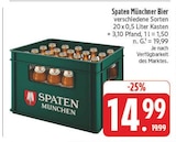 Münchner Bier im Angebot bei EDEKA in Leipzig Münchner Bier Angebote von Spaten bei EDEKA Leipzig für 14,99 €