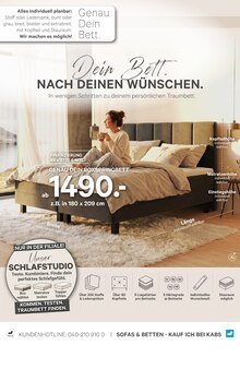 Boxspringbett im Kabs Prospekt "BLACK WEEKS" mit 38 Seiten (Essen)