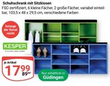 Schuhschrank mit Sitzkissen Angebote von KESPER bei GLOBUS St. Ingbert für 17,99 €
