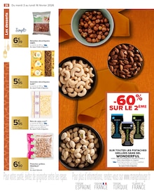 Promotion Pistaches dans le prospectus Carrefour, valable du 03/02/2026 au 16/02/2026 Promo Pistaches dans le catalogue Carrefour du moment à la page 26