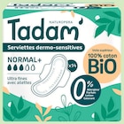 Serviettes hygiéniques bio dermo-sensitives ultra avec ailettes normal+ x14 - TADAM dans le catalogue Intermarché Super