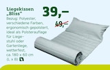 Liegekissen "Bliss" für 39,00 € bei Pflanzen Kölle im Angebot Liegekissen "Bliss" im aktuellen Pflanzen Kölle Prospekt