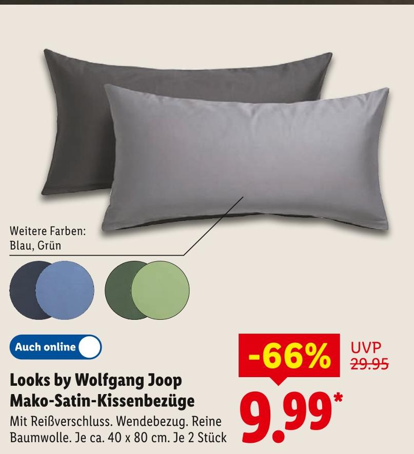 Mako-Satin-Kissenbezüge