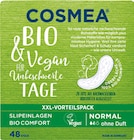 Bio & Vegan Slipeinlagen, Binden, Tampons von Cosmea für 1,79 € bei Rossmann im Angebot Bio & Vegan Slipeinlagen, Binden, Tampons von Cosmea im aktuellen Rossmann Prospekt