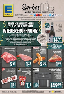 EDEKA Prospekt der Woche "Aktuelle Angebote" Seite 1, 10.08.2026 bis 15.08.2026 für Essen Aktueller EDEKA Prospekt "Aktuelle Angebote" Seite 1 von 26 Seiten für Essen