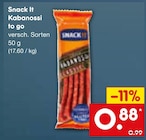 Aktuelles Snack It Kabanossi to go Angebot bei Netto Marken-Discount in Nürnberg ab 0,88 €