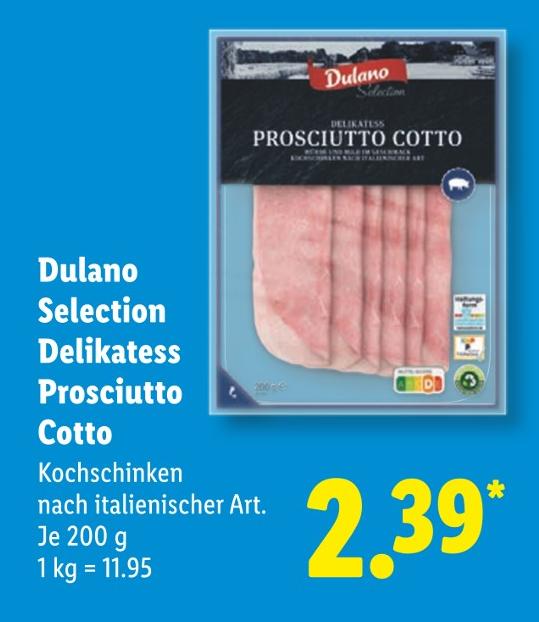 Selection Delikatess Prosciutto Cotto
