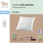 Oreiller anti-acariens - TEX HOME - Carrefour Oreiller anti-acariens - TEX HOME à 12,99 € dans le catalogue Carrefour