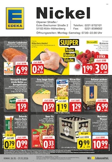 EDEKA Prospekt der Woche "Aktuelle Angebote" Seite 1, 26.10.2026 bis 31.10.2026 für Köln Aktueller EDEKA Prospekt "Aktuelle Angebote" Seite 1 von 26 Seiten für Köln
