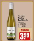 Riesling Qualitätswein trocken bei REWE im Steffenberg Prospekt für 3,99 €