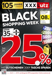 XXXLutz Prospekt für Moosthenning mit 4 Seiten XXXLutz Prospekt für Moosthenning: "BLACK SHOPPING WEEK", 4 Seiten, 31.10.2026 - 08.11.2026