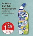 Kraft Aktiv WC Reiniger Gel im V-Markt Prospekt Kraft Aktiv WC Reiniger Gel von WC Frisch im aktuellen V-Markt Prospekt für 1,49 €