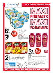 Catalogue E.Leclerc à Saint-Herblain cette semaine, valable du 25/08/2026 au 05/09/2026 Prospectus E.Leclerc à Saint-Herblain, "MAXI FORMATS MAXI ÉCONOMIES", 37 pages de promos valables du 25/08/2026 au 05/09/2026