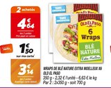 Wraps de blé nature extra moelleux x6 - Old el Paso en promo chez Netto Wraps de blé nature extra moelleux x6 - Old el Paso dans le catalogue Netto