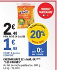 Cheddar Râpé 32% Mat. Gr. - Les Croisés - E.Leclerc à Boulogne-Billancourt Cheddar Râpé 32% Mat. Gr. - Les Croisés en promo chez E.Leclerc Boulogne-Billancourt à 1,98 €